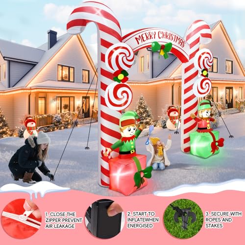 9FT Christmas Inflatable Archway