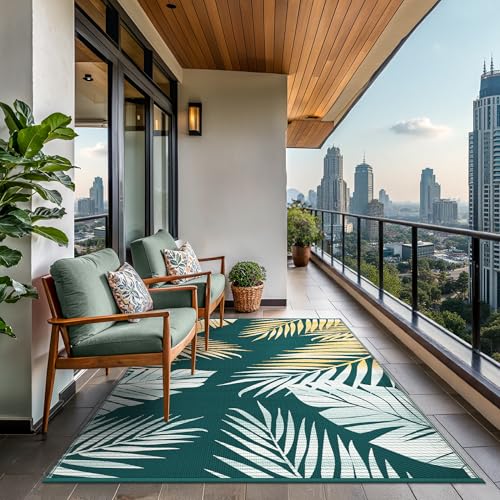 Outdoor Rug Waterproof Plastic Rugs for Patio (54 Sq Ft)