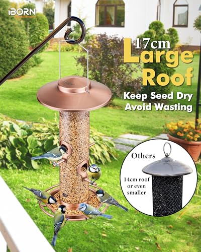 Bird Feeders for Outdoors Metal Chew Resistant