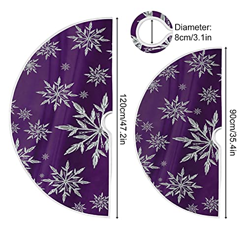 Christmas Snowflake Purple Tree Skirt