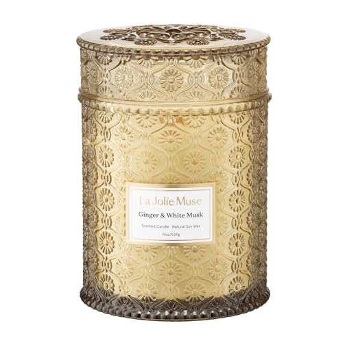 Ginger & White Musk Scented Candle for Home (19 Ounce)