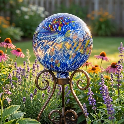 Sunnydaze 10" Glass Gazing Ball for Garden