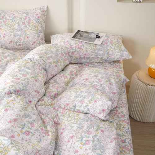 Botanical Floral Comforter Set Twin XL Aesthetic Cottagecore Bedding Set