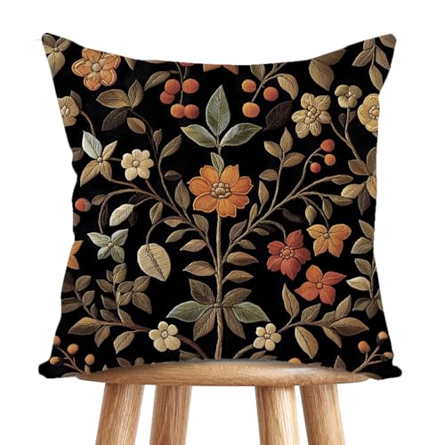 William Morris Abstract Vintage Print Floral Velvet Design Throw Pillow Covers Home Decor