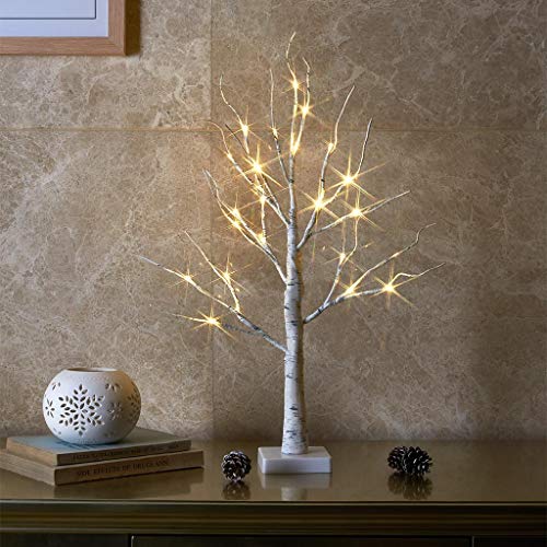 Lighted Birch Tree Christmas Decorations for Home