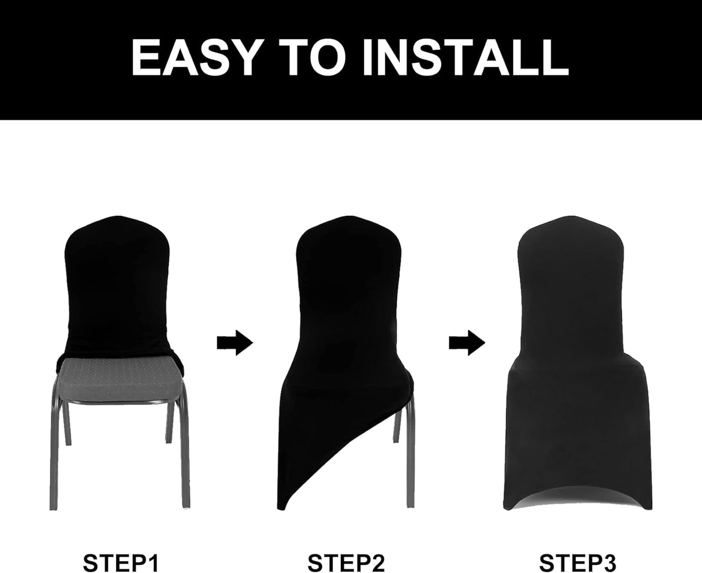 Spandex Chair Covers, 25PCS, Removable Washable Protector Stretch Covers for Living Room, Party, Banquet, Wedding Event, Hotel (Purple)