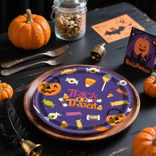 48 PCS Halloween Paper Plates 7 inch (50 Count)