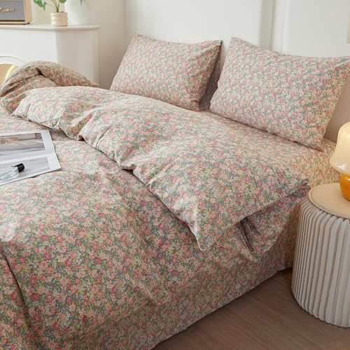 Vintage Flowers Comforter Set Full Size Coquette Floral Bedding Set