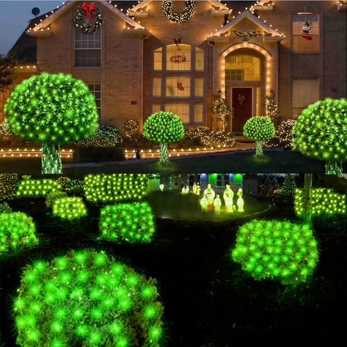Solar Christmas Net Lights 200LED F8 Big Bulbs