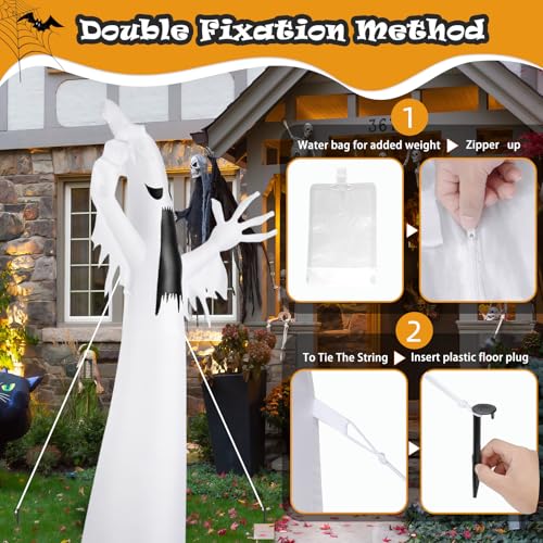 Halloween Inflatable Ghost Decoration (12FT Giant White Ghost)
