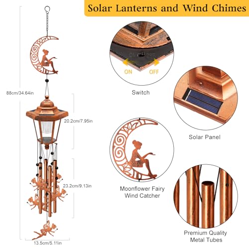Large Solar Moon Fairy Wind Chimes