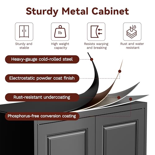 71" Tall Metal Wardrobe Closet