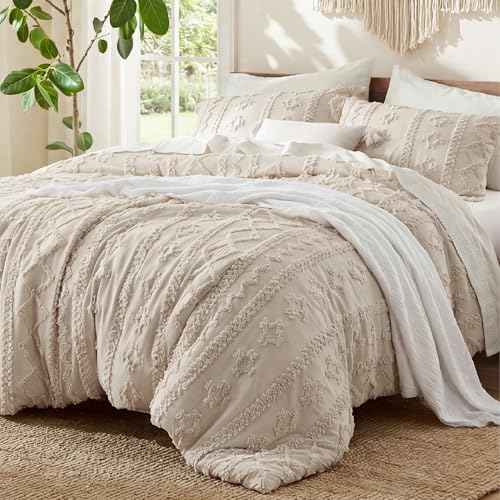 Tufted Boho Comforter Set King Size