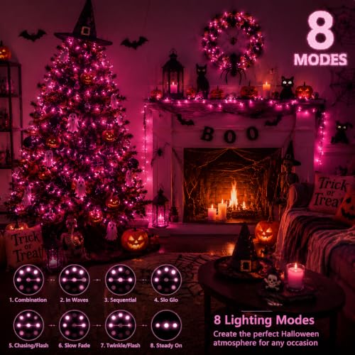 200 LED Pink Lights for Room Decor (66 Foot)