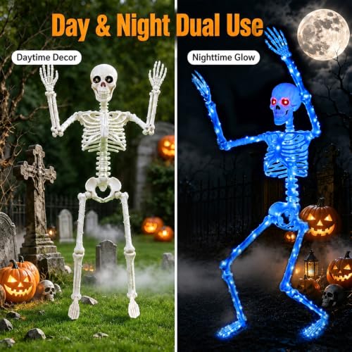 Halloween Decorations Outdoor Skeletons Set (Blue)