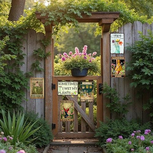 Garden Decor Metal Tin Signs Vintage Gardening Gifts For Women Unique And Into The Garden I Go To Lose My Mind And Find My Soul Sign Hippie Decor 8x12 Inch
