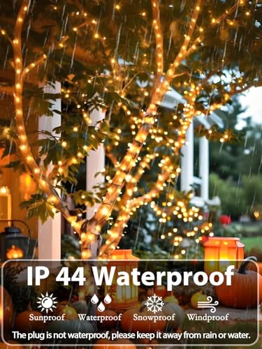 2 Pack Extendable Christmas String Lights Indoor Outdoor 200 LED Warm White