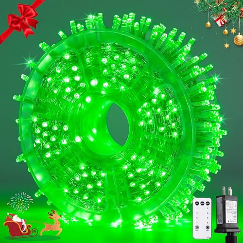 132ft 400 LED Green Halloween Lights Indoor Outdoor Plug in 8Modes (132 Foot)