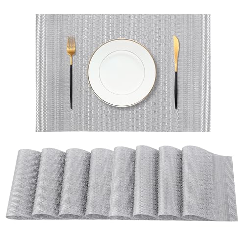 Lunar Grey Placemats Set of 8 (8 Count)