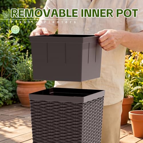 Resin 30'' Tall Planters (2 Count)