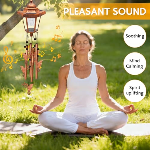 Large Solar Hummingbird Wind Chimes