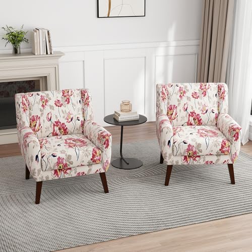 Floral Accent Chairs Set of 2 (2 Count)