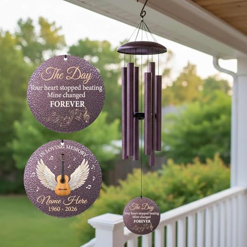 Personalized Memorial Wind Chimes for Loss of Loved One