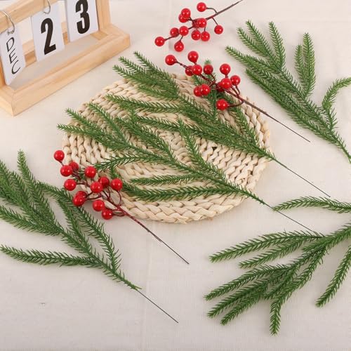 Christmas Norfolk Pine Picks Artificial Greenery Branches (100 Count)