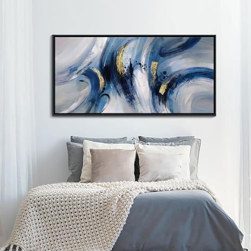 Extra Large Abstract Line Art Framed Canvas