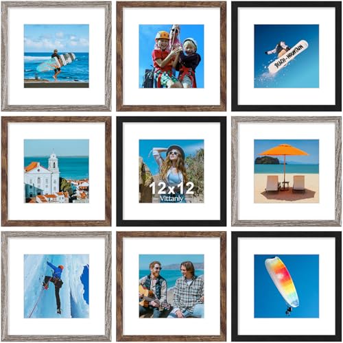 12x12 Picture Frames Set of 9 (9 Count)