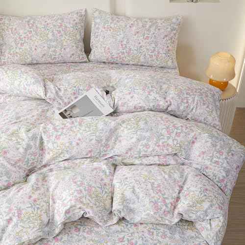 Botanical Floral Comforter Set Twin XL Aesthetic Cottagecore Bedding Set