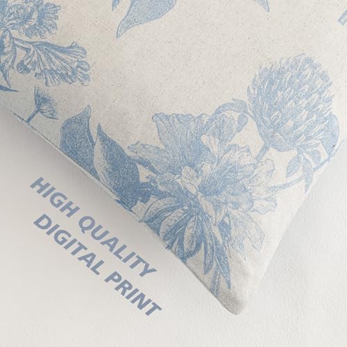 Set of 2 Linen Floral Vintage Throw Pillow Covers Neutral Accent Decorative Cozy Cushion Covers Farmhouse Boho Home Decor for Sofa Chair Couch Bedroom Living Room