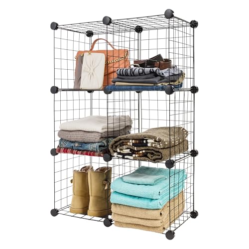 6 Cube Modular Wire Cube Storage Organizer