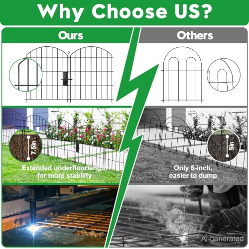 Decorative Garden Fence with gate 24in