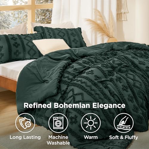 Tufted Boho Comforter Set King Size