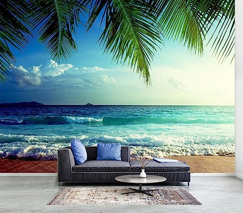Beach Ocean Large Peel and Stick Wallpaper Mural for Bathroom