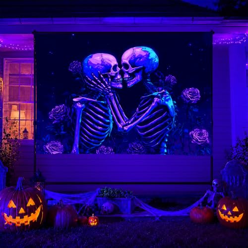 Skeleton Lovers Tapestry Gothic Tapestry 78x59 Inch Wall Decor