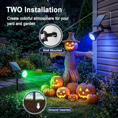 Solar Lights Outdoor Waterproof Flag Spotlights 10 Pack (10 Count)