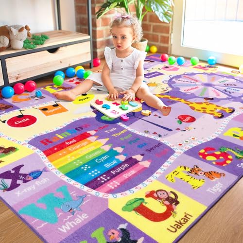 BENRON 4x6 Playroom Rug for Kids Washable