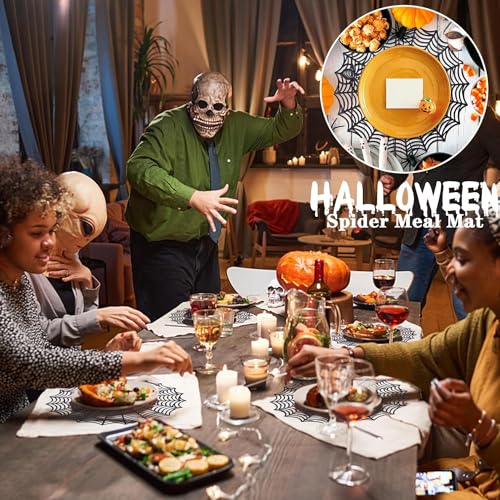 8 Pcs Halloween Spider Web Placemats (8 Count)