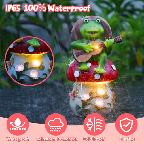 Birthday Gifts for Women Frog and Mushroom Garden Statue