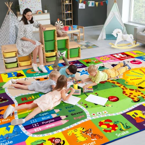 BENRON 7x10 Kids Rug for Playroom Classroom