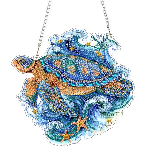 DIY Turtle Starfish Diamond Painting Hanging Ornament