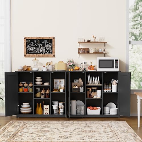 Storage Cabinet with 2 Doors and 4 Storage Shelves