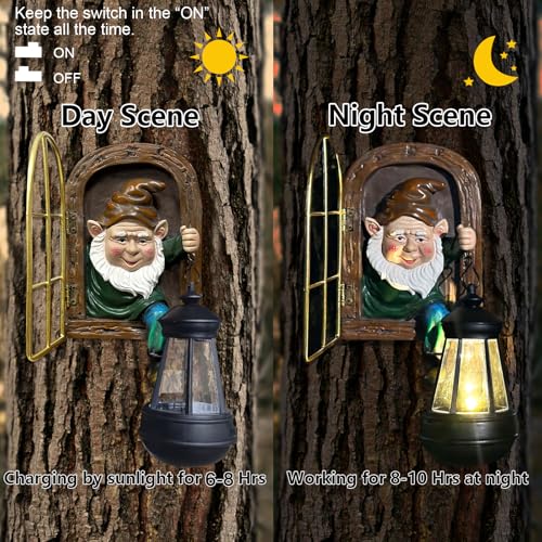 Fairy Garden Statues Gnomes Solar Lantern