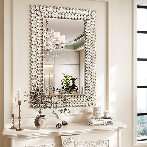 24"x36" Jeweled Luxury Rectangle Decorative Wall Mirror (172 Count)