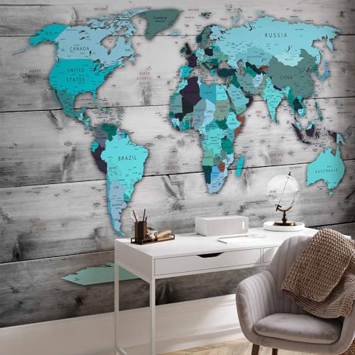 Wall Mural World Map 118x83 in (67.81 Sq Ft)