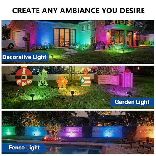 Solar Spot Lights Outdoor Waterproof (6 Count)