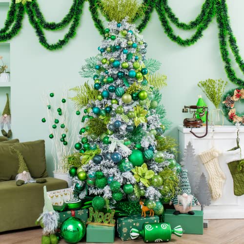 24ct Green Christmas Ornaments for Tree Decorations (24 Count)