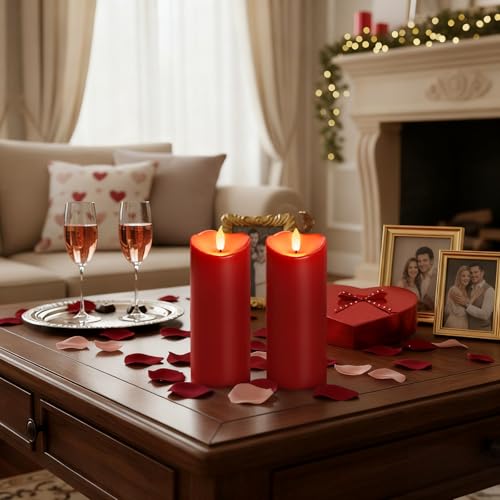 Burgundy Flameless Candles (2 Count)